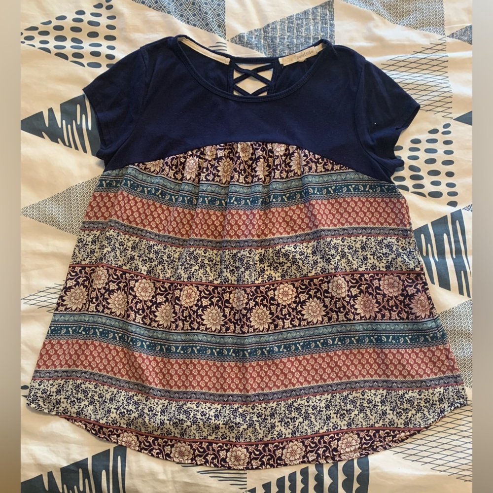 Rewind Short Sleeve Blouse